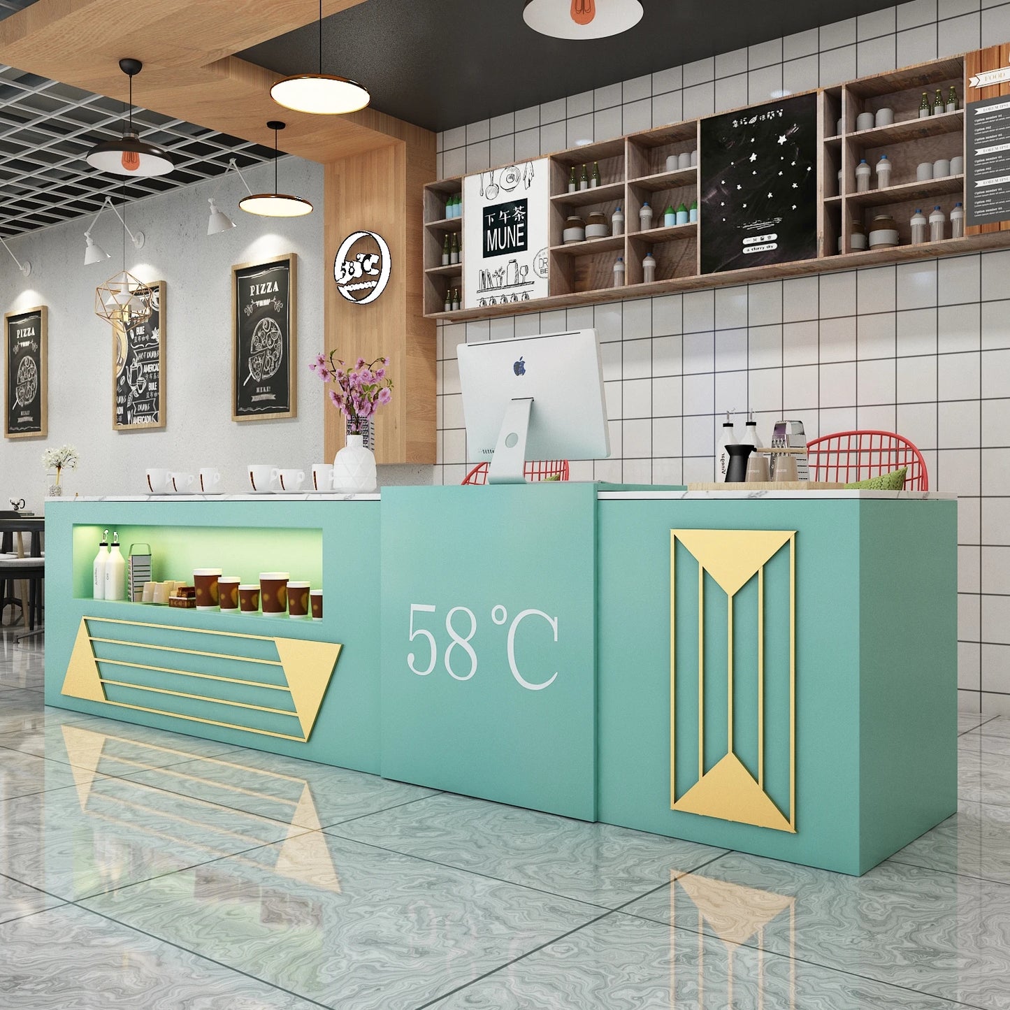 Beauty Salon Cashier Company Front Desk Reception Desk Clothing Milk Tea Shop Small Counter Table Simple Modern Bar Counter