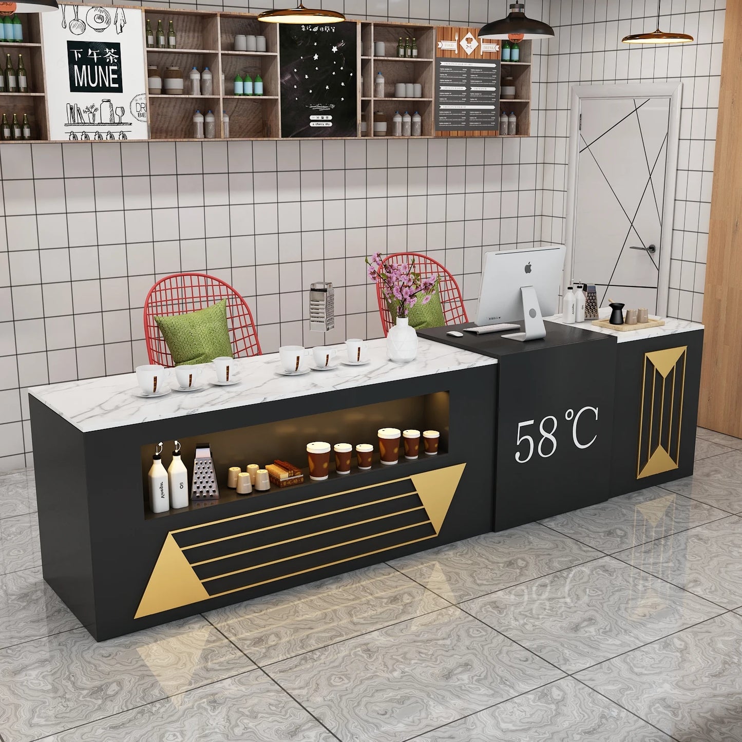 Beauty Salon Cashier Company Front Desk Reception Desk Clothing Milk Tea Shop Small Counter Table Simple Modern Bar Counter