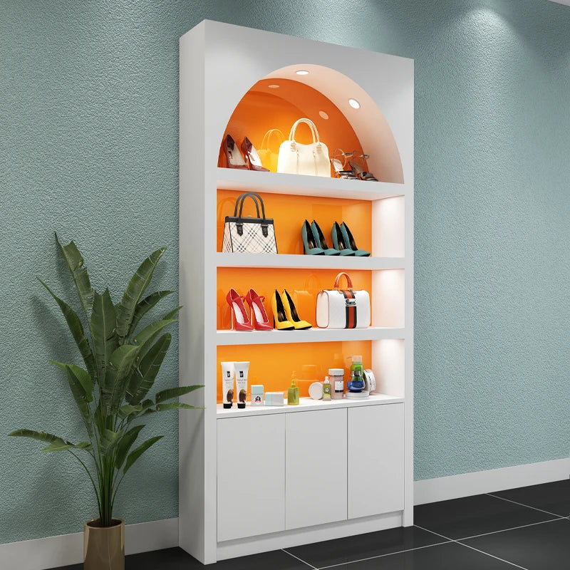 Beauty salon product cabinet, cosmetics display cabinet, baking paint live broadcast room cabinet, shoe bag display cabinet, bar