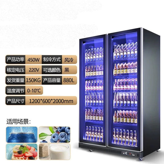 Beer cabinet, bar, four door refrigerator, commercial refrigerator, vertical internet celebrity freezer, beverage cabinet, liquo