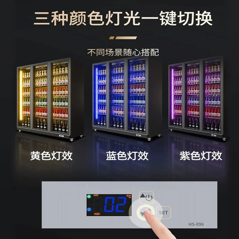 Beer cabinet, bar, four door refrigerator, commercial refrigerator, vertical internet celebrity freezer, beverage cabinet, liquo