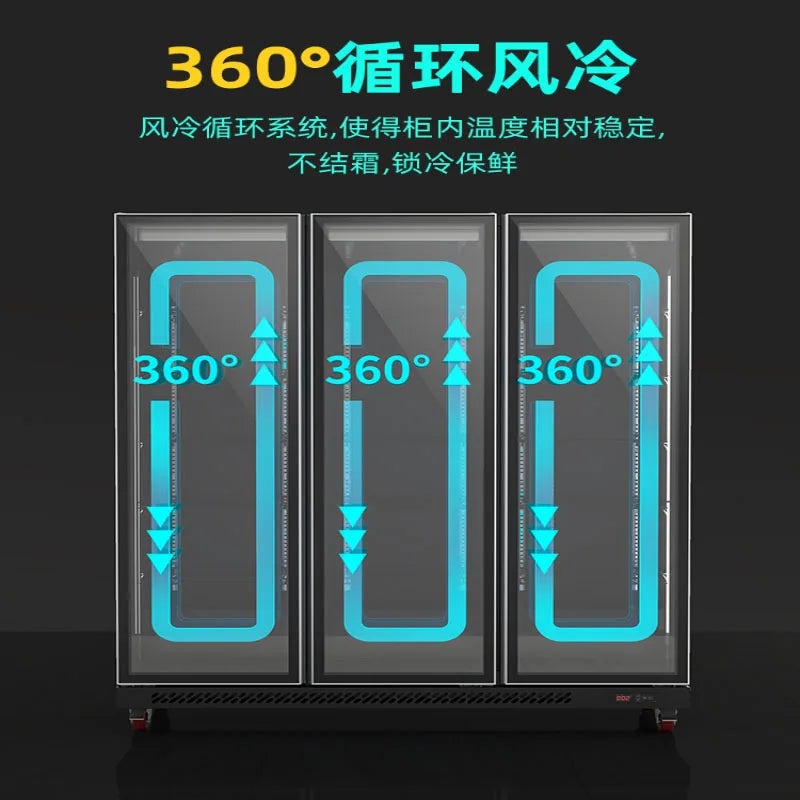Beer cabinet, refrigerated display cabinet, four door refrigerator, commercial bar freezer, supermarket fresh-keeping cabinet, t
