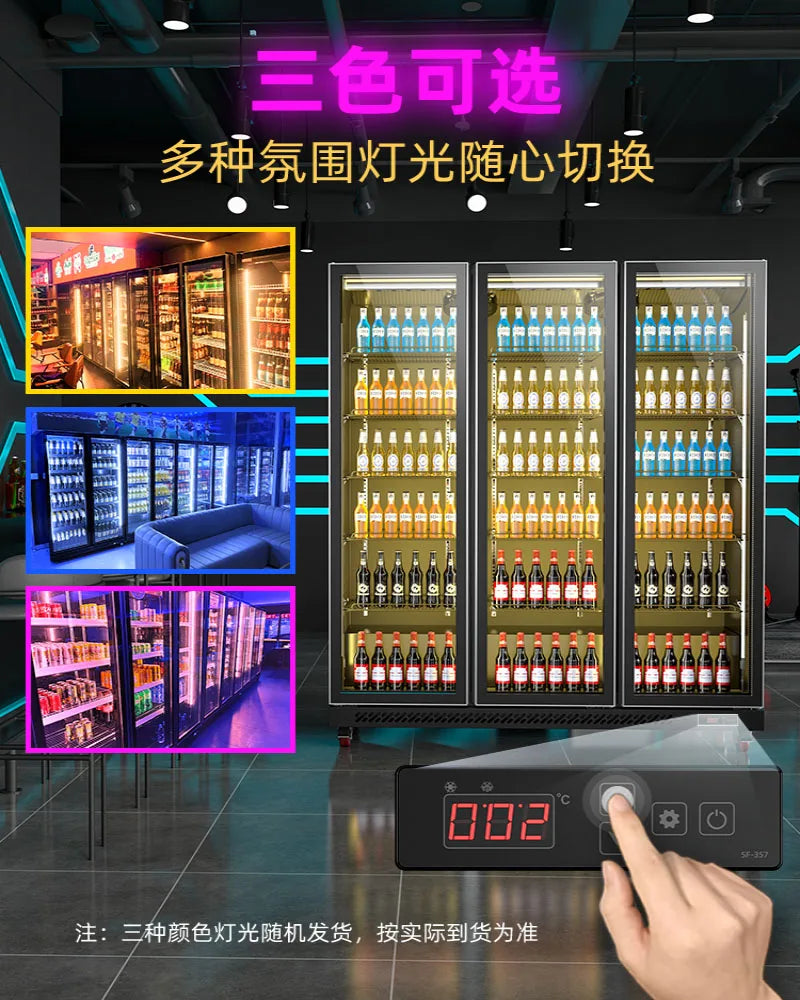 Beer cabinet, refrigerated display cabinet, four door refrigerator, commercial bar freezer, supermarket fresh-keeping cabinet, t