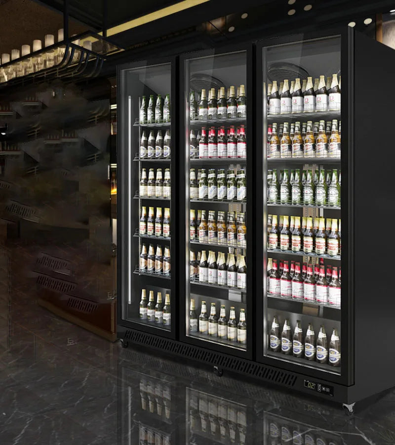 Beer freezer, internet celebrity freezer, three door bar refrigerator, commercial freezer, supermarket beverage display cabinet