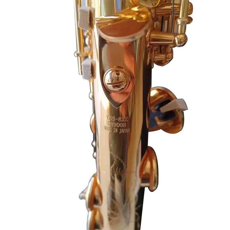 Best Quality Japan Brand Soprano Saxophone YSS 82Z Gold Soprano Straight B-Flat Sax Professional Musical Instruments Mouthpiece