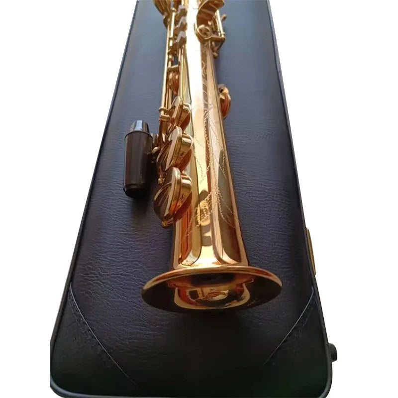 Best Quality Japan Brand Soprano Saxophone YSS 82Z Gold Soprano Straight B-Flat Sax Professional Musical Instruments Mouthpiece
