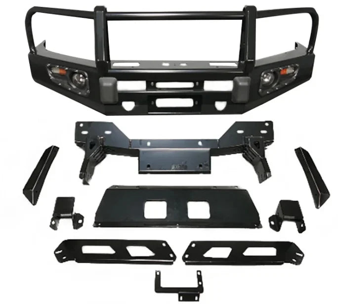 Best Selling 4X4 Pickups Parts Front Bumper With LED Aftermarket Steel Black Winch Bumper Guard For Tacoma 2016-2018
