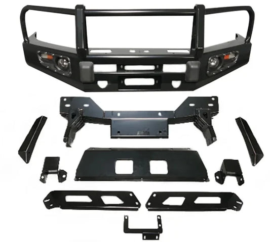 Best Selling 4X4 Pickups Parts Front Bumper With LED Aftermarket Steel Black Winch Bumper Guard For Tacoma 2016-2018