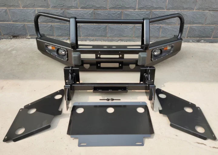 Best Selling 4X4 Pickups Parts Front Bumper With LED Aftermarket Steel Black Winch Bumper Guard For Tacoma 2016-2018