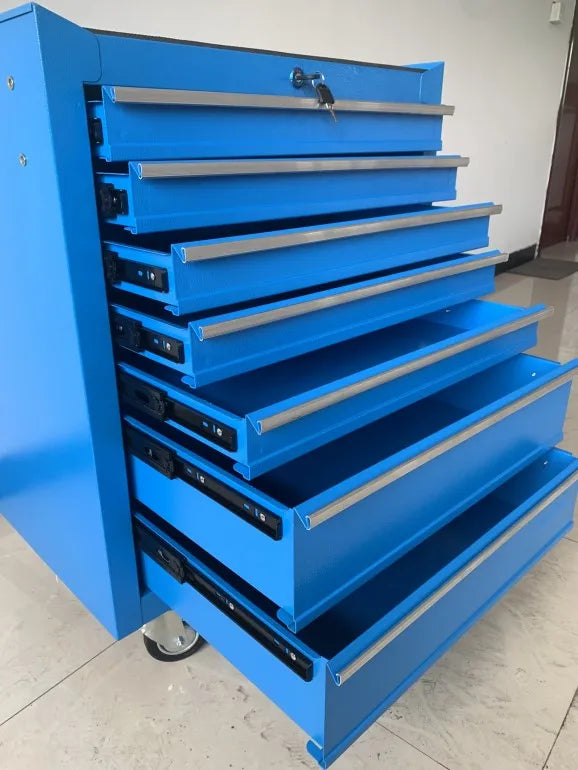 Best-selling workshop roller stainless steel tool box 7 drawers tool cabinet trolley