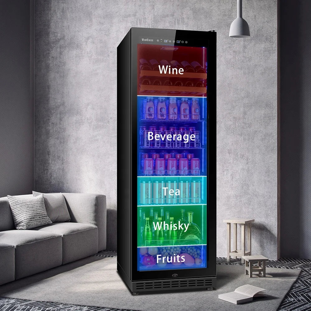 Beverage Wine Cooler Can Refrigerator No Frost Utility Cold Drink wine Display beverage Cabinet