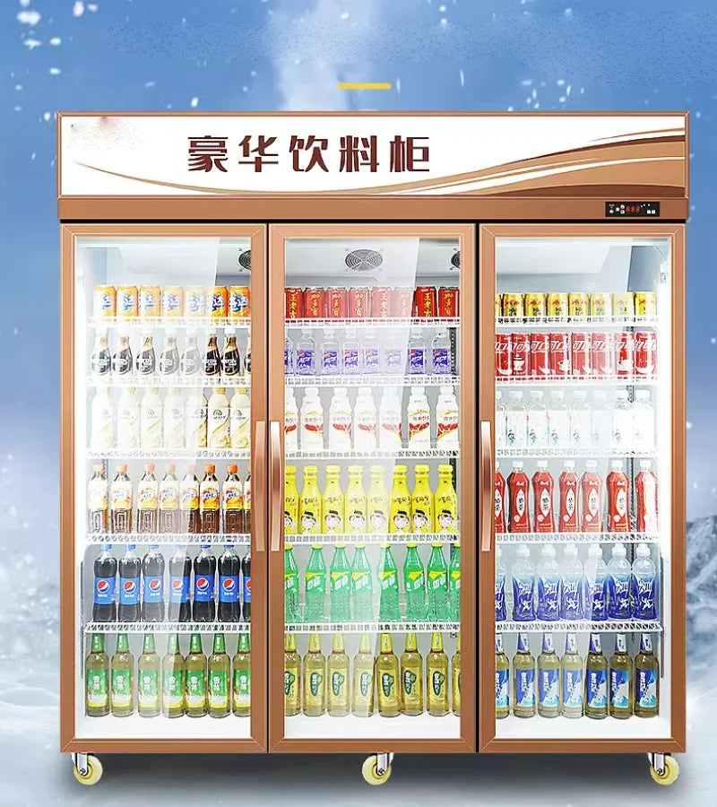 Beverage display cabinet, commercial refrigerated display cabinet, supermarket beverage cabinet, convenience store refrigerator,