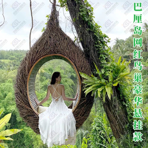 Bird's Nest Swing Scenic Spot Wedding Shooting Props Creative Hanging Round Bed Outdoor B&B Bird's Nest