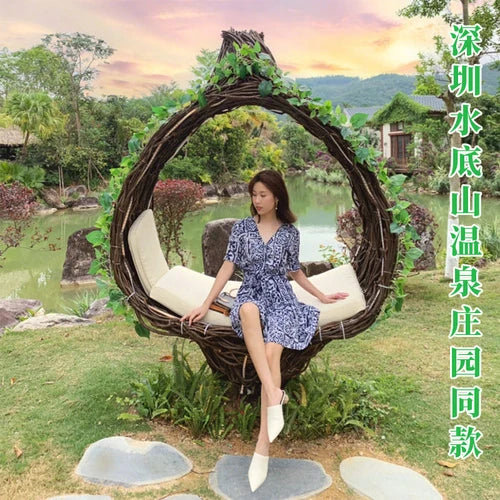 Bird's Nest Swing Scenic Spot Wedding Shooting Props Creative Hanging Round Bed Outdoor B&B Bird's Nest