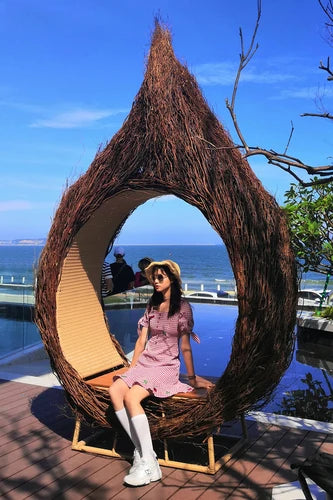 Bird's Nest Swing Scenic Spot Wedding Shooting Props Creative Hanging Round Bed Outdoor B&B Bird's Nest