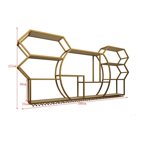 Black Display Wine Racks Storage Metal Modern Beer Liquor Cabinets Home Kitchen Wall Botellero Vino Furnitures Bar Accessories