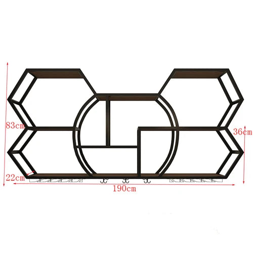 Black Display Wine Racks Storage Metal Modern Beer Liquor Cabinets Home Kitchen Wall Botellero Vino Furnitures Bar Accessories