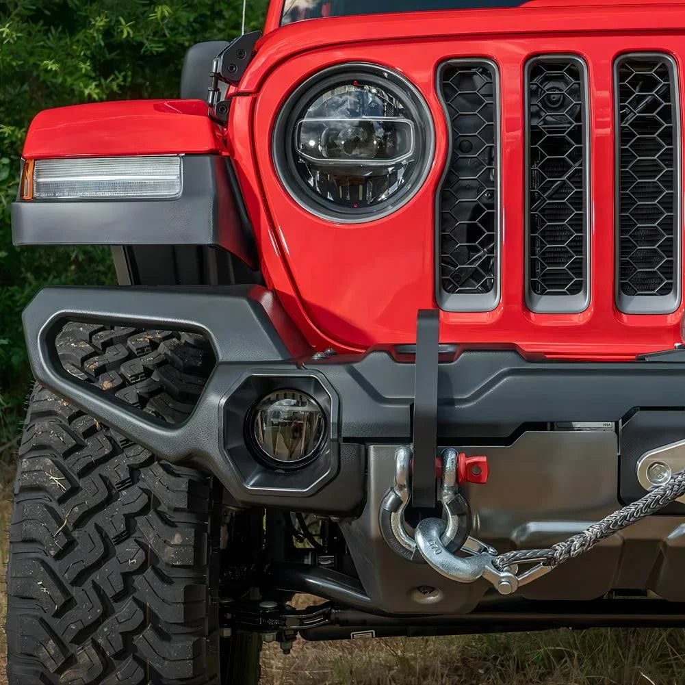 Black Steel Rugged Ridge Venator Front Bumper for 2018+ Jeep Wrangler JL JLU & 2020+ Gladiator JT