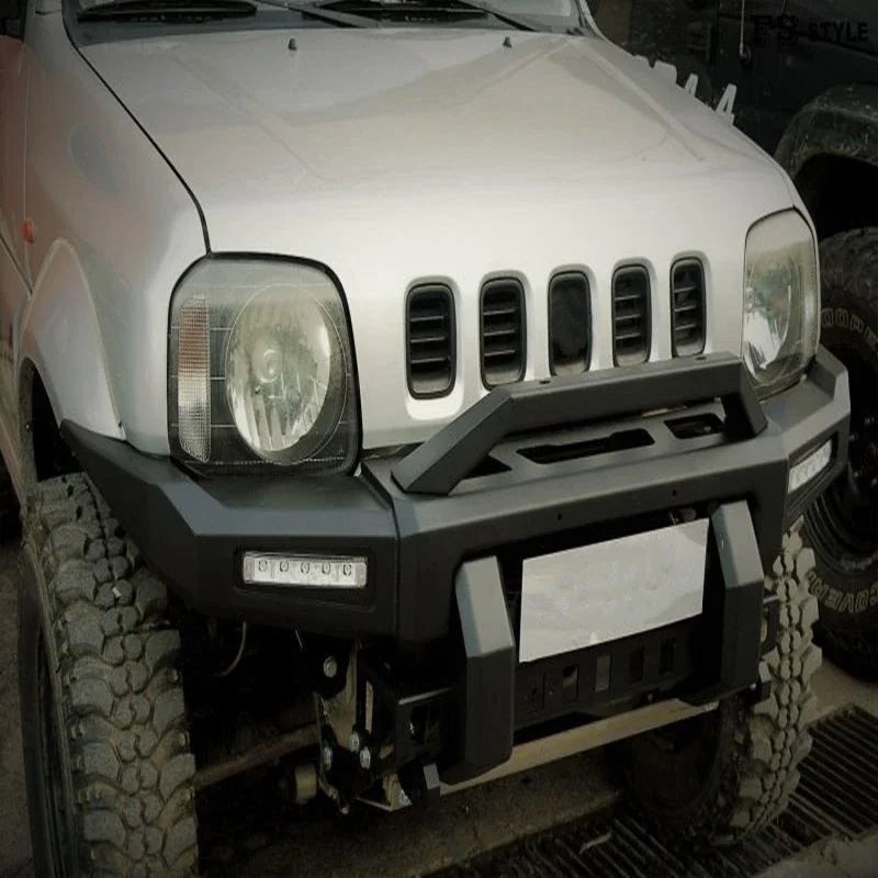 Black Steel front bumper Bull Bar for Jimny JB23 JB33 JB43 1998-2017