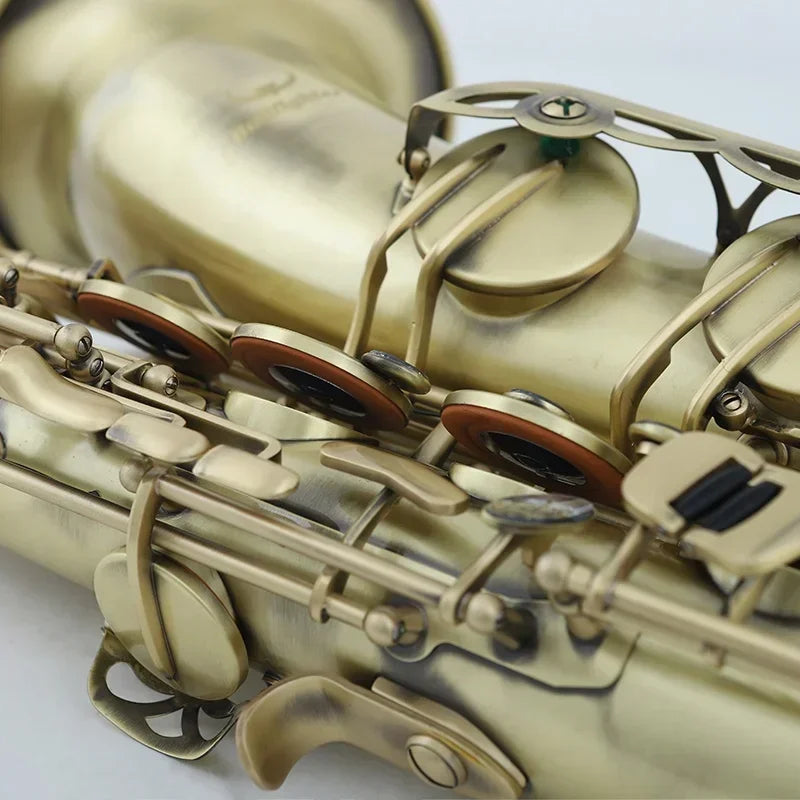 MMOOKA Bullfighter S-60 Vintage Bronze Gold Lacquer wind Instrument professional Sax Bb pad Tenor Saxophone melody selme saxophone cas
