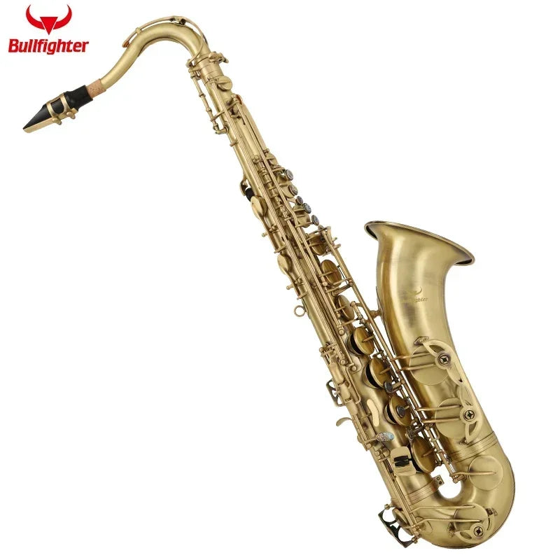 Bullfighter S-60 Vintage Bronze Gold Lacquer wind Instrument professional Sax Bb pad Tenor Saxophone melody selme saxophone cas
