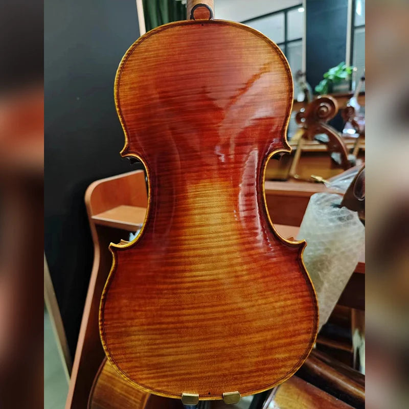 MMOOKA CHRISTINA Professional Violin S800 NEW Model One-piece Fine Flame Maple Back Rosewood Fittings European Premium Spruce 4/4 Size