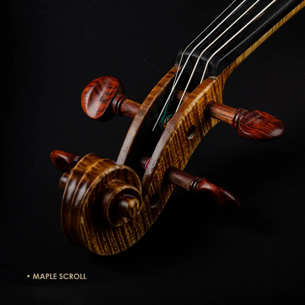 MMOOKA CHRISTINA Professional Violin S800 NEW Model One-piece Fine Flame Maple Back Rosewood Fittings European Premium Spruce 4/4 Size