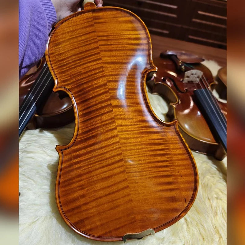 MMOOKA CHRISTINA Violin Professional EU4000A Premium Two-piece Flame Maple Spruce European Workshop Finished Classic Oil-based Varnish