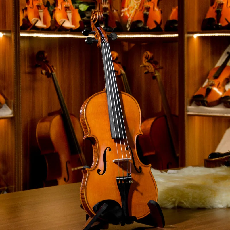 MMOOKA CHRISTINA Violin Professional EU4000A Premium Two-piece Flame Maple Spruce European Workshop Finished Classic Oil-based Varnish