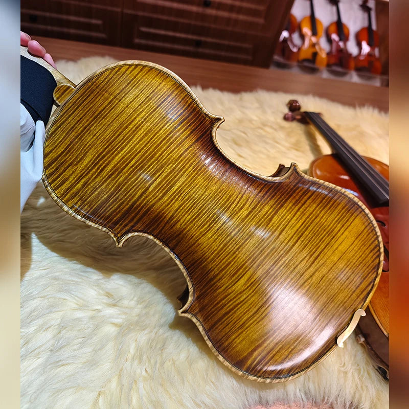 CHRISTINA Violin for Professional New Model V11 4/4 Size High-quality Spruce One-piece Fine Flame Maple with Ebony Fittings