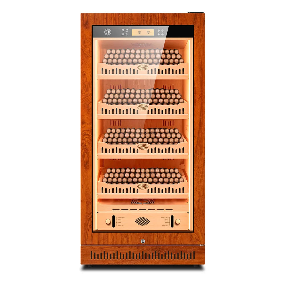 CIGARLOONG Cigar Cabinet Cedar Wood Inner Control Constant Temperature and Humidity Energy Saving Wine Cooler Cigar Humidor 80C1