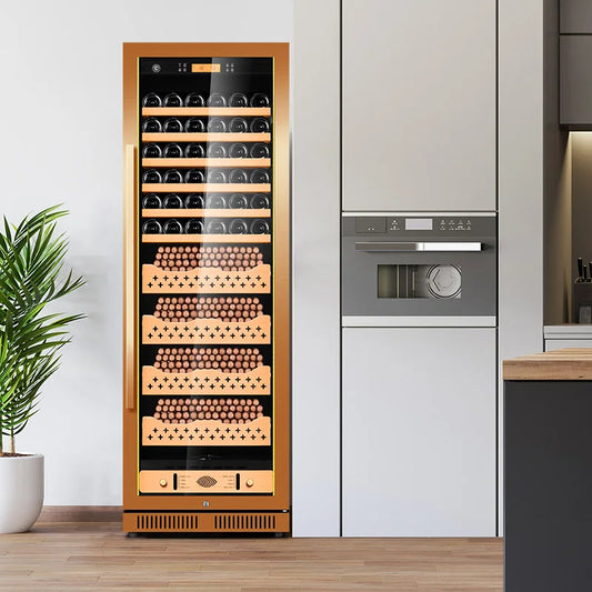 CIGARLOONG Stainless Steel Cigar Cabinet Intelligent Constant Temperature and Humidity Infinite Technology Cigar Humidor 188CB1