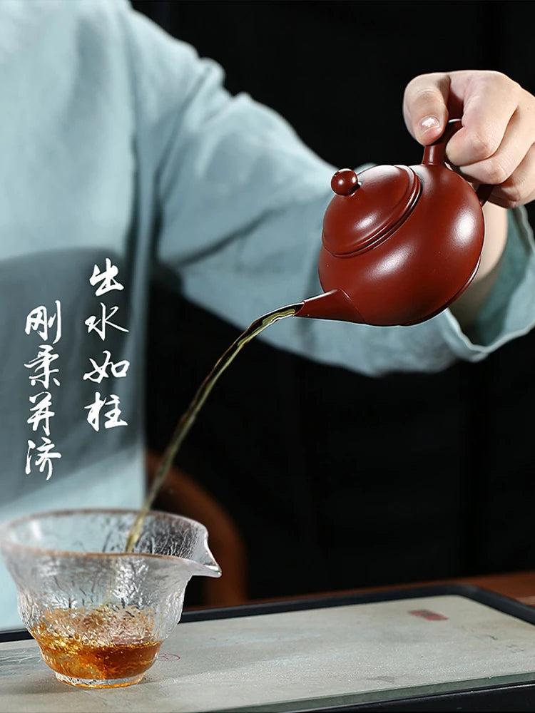 CL Original Mine Yixing Dahongpao Horizontal Purple Sand Famous Master Pure Handmade High End Tea Pot Gift Box