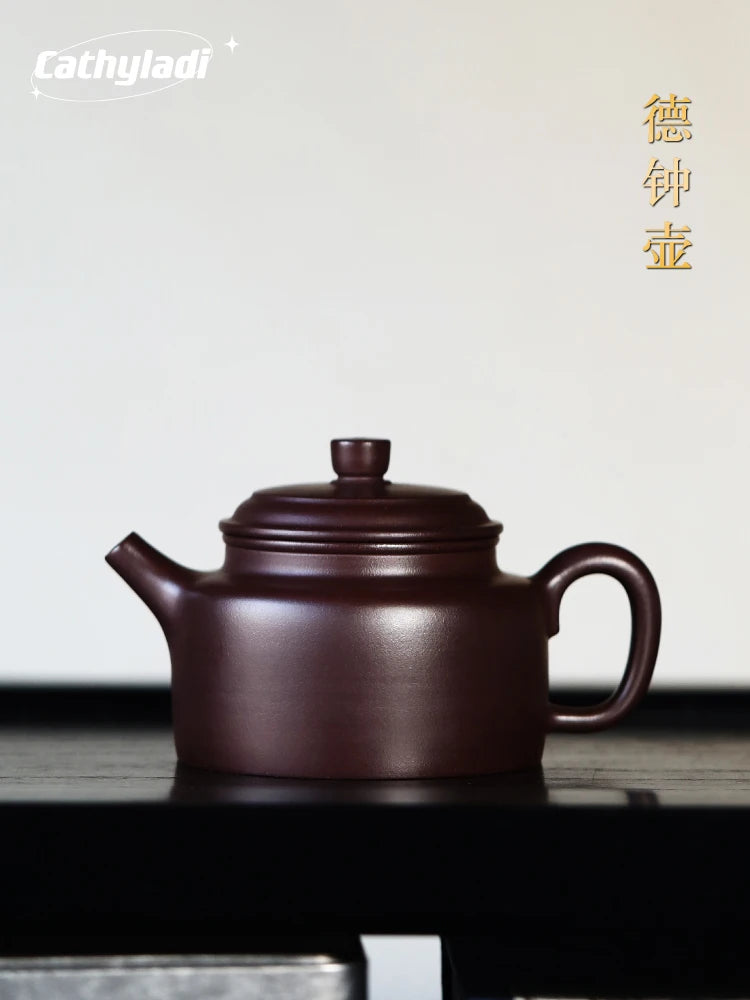 CL Yixing Dezhong Purple Clay Pot, A Famous Handmade ExquisitE Kung Fu Set, Original Mine, Old PurPle Clay Tea Pot Gift Box