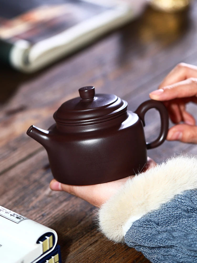 CL Yixing Dezhong Purple Clay Pot, A Famous Handmade ExquisitE Kung Fu Set, Original Mine, Old PurPle Clay Tea Pot Gift Box
