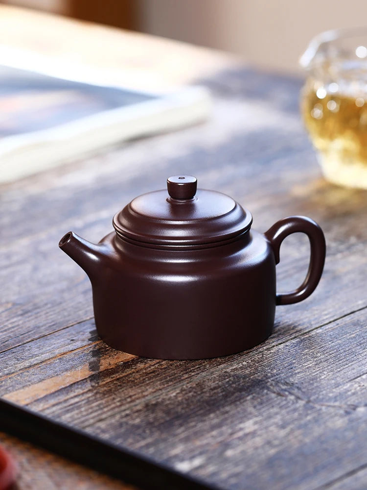 CL Yixing Dezhong Purple Clay Pot, A Famous Handmade ExquisitE Kung Fu Set, Original Mine, Old PurPle Clay Tea Pot Gift Box