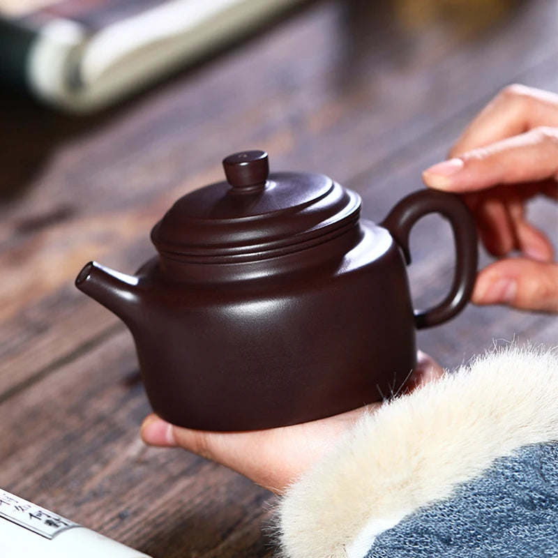 CL Yixing Dezhong Purple Clay Pot, A Famous Handmade ExquisitE Kung Fu Set, Original Mine, Old PurPle Clay Tea Pot Gift Box