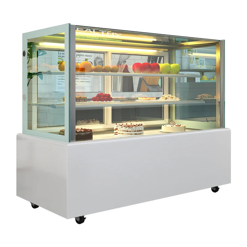 Cake display cabinet, commercial mousse dessert cabinet, western pastry bread cabinet, refrigerated right-angle cooked food and