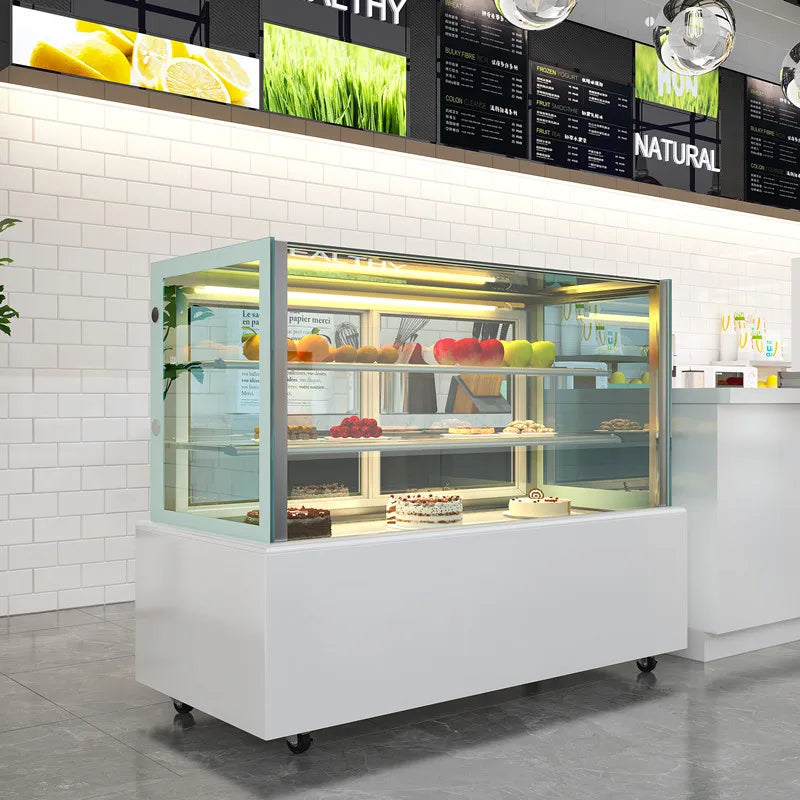 Cake display cabinet, commercial mousse dessert cabinet, western pastry bread cabinet, refrigerated right-angle cooked food and