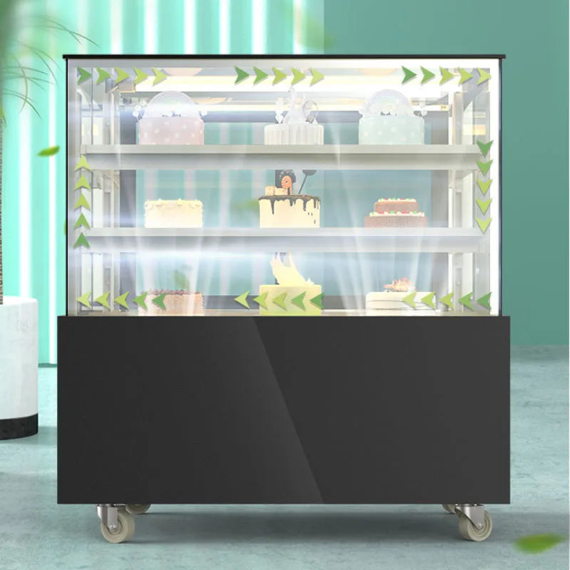 Cake display cabinet, commercial mousse dessert cabinet, western pastry bread cabinet, refrigerated right angle cooked fruits, a