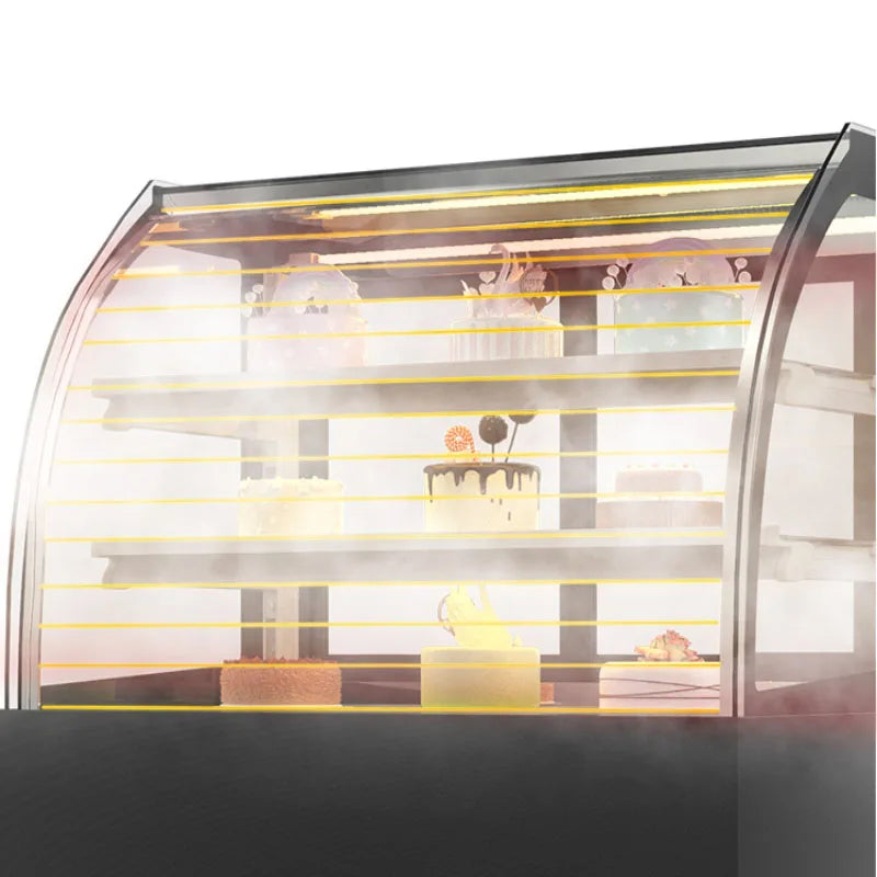 Cake display cabinet, commercial mousse dessert cabinet, western pastry bread cabinet, refrigerated right angle cooked fruits, a