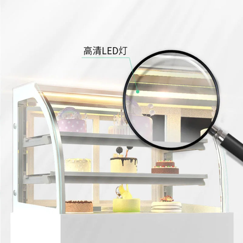 Cake display cabinet, commercial mousse dessert cabinet, western pastry bread cabinet, refrigerated right angle cooked fruits, a