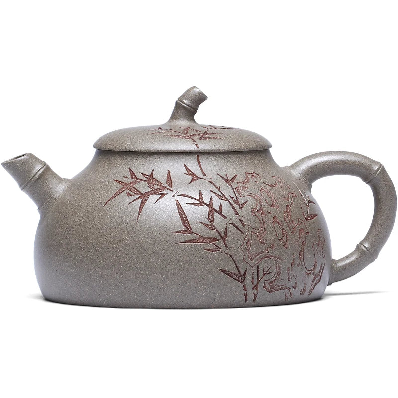 Canghu Tianxia Yixing Purple Clay Pot Pure Handcarved Kg Fu Tea Set Original Mine Qingduan Mud Small Capacity Bamboo