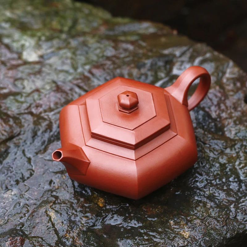 Canghu Tianxia Yixing Purple Clay Pot Pure Handmade Tea Raw Mine Dahongpao Kung Fu Set Square Tool Dabin Six Directions