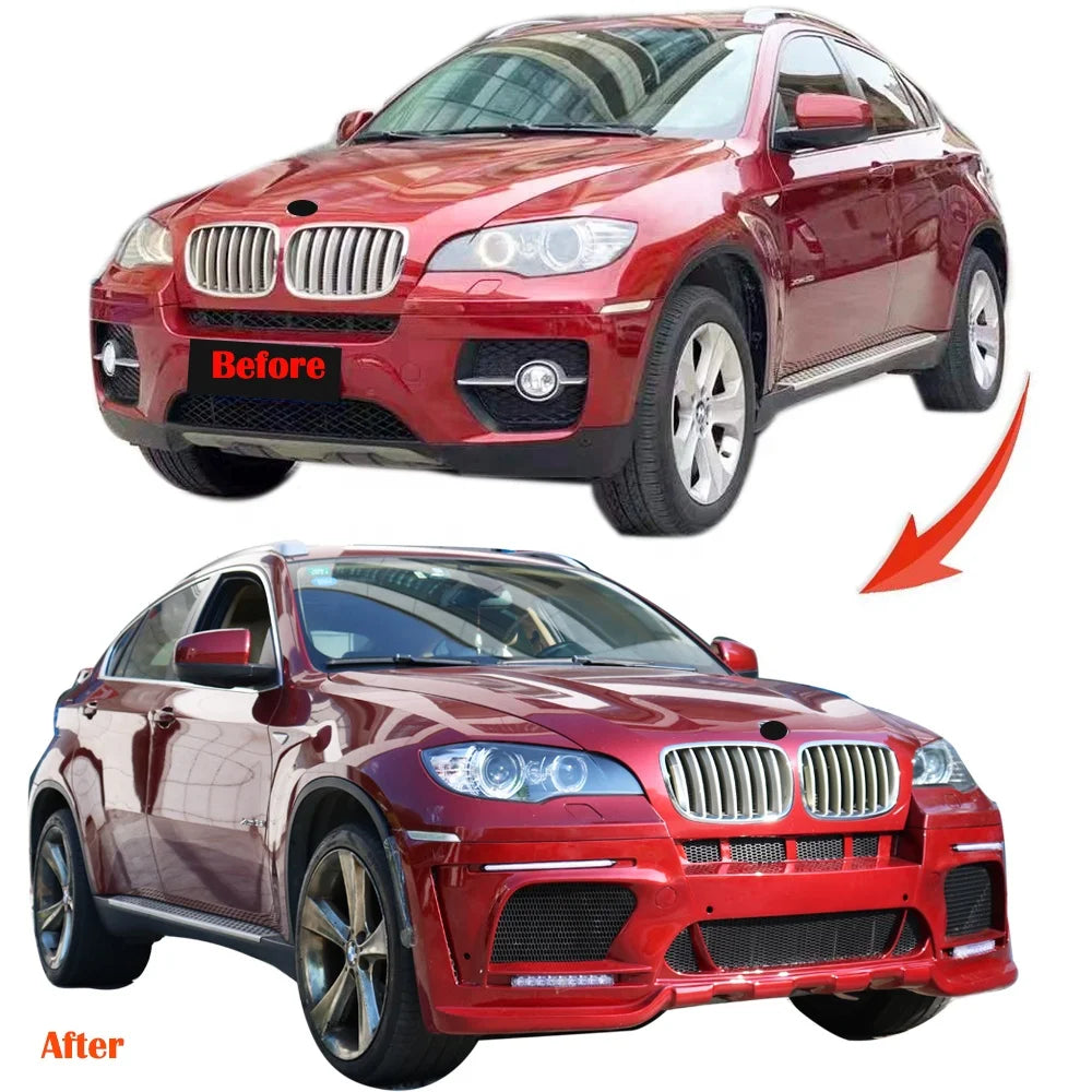 Car Bumper Body Kits For  X6 E71 2008-2011 Rear Diffuser Lip Exterior Accessories Parts