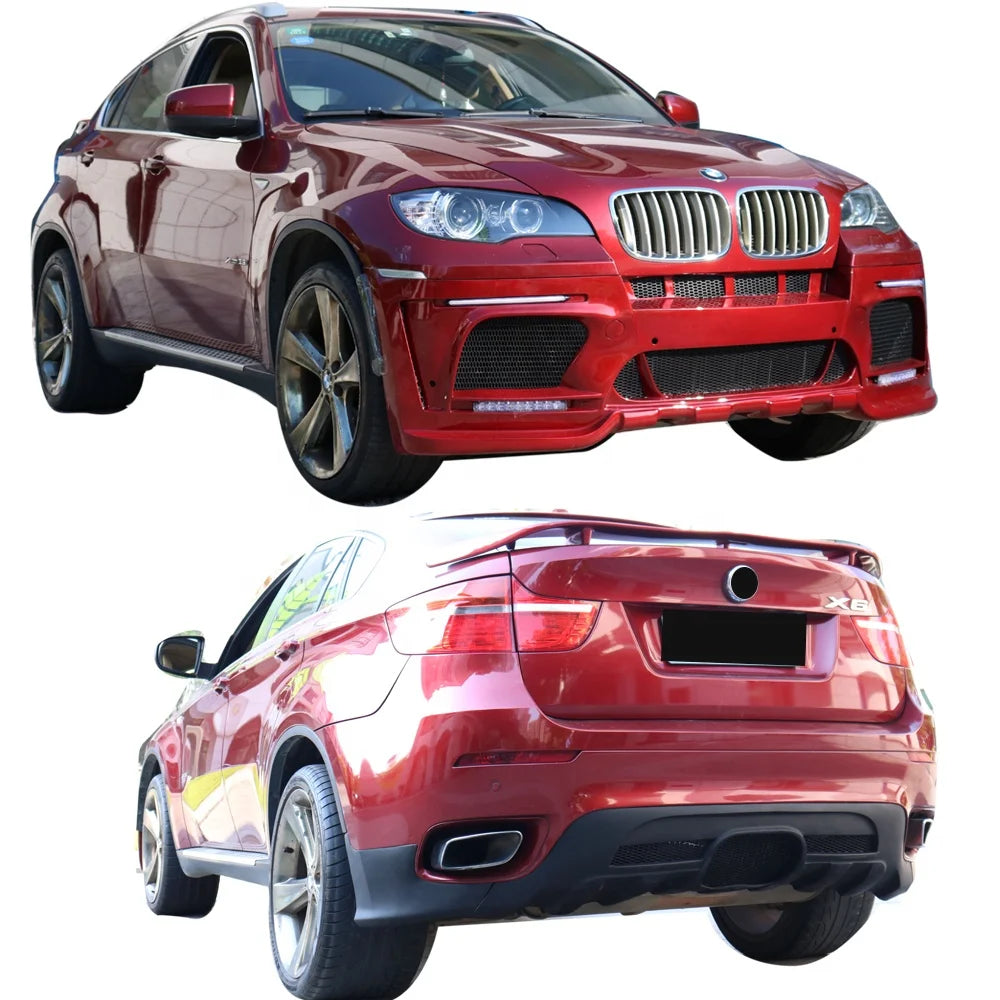 Car Bumper Body Kits For  X6 E71 2008-2011 Rear Diffuser Lip Exterior Accessories Parts