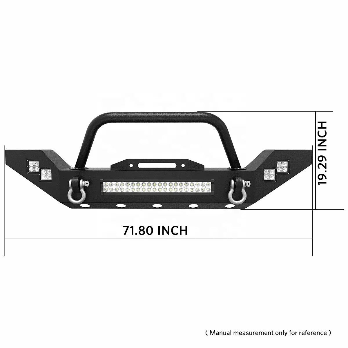 Car Front Bumper with LED Lights For Wrangler JK 2007-2017