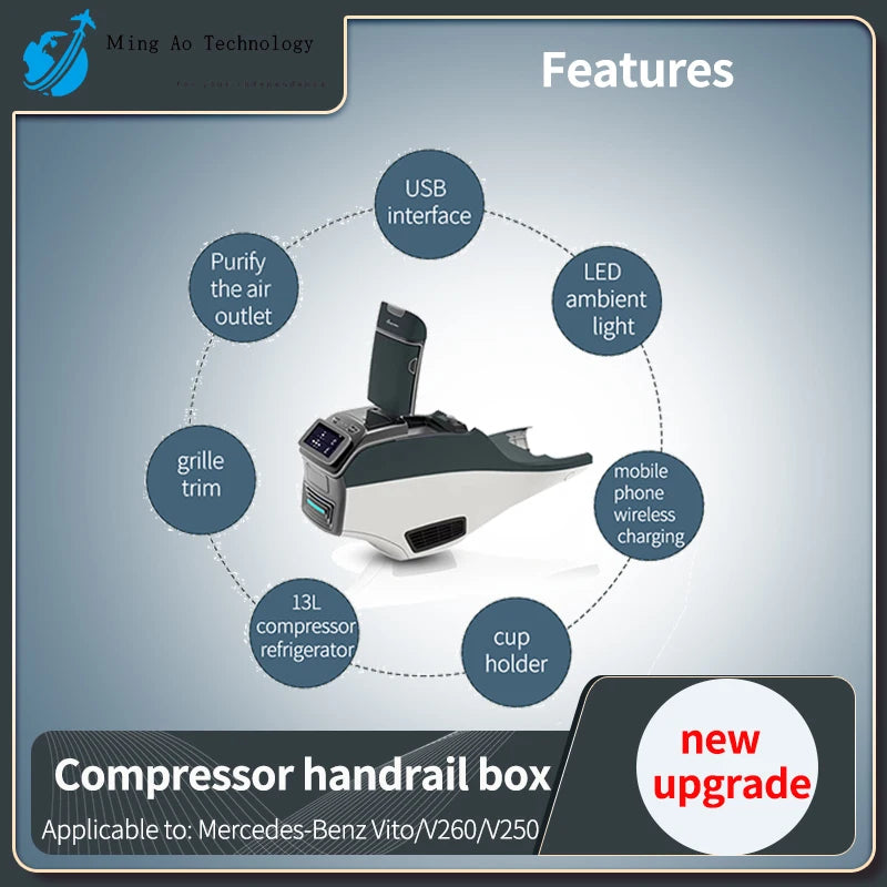 Car Interior Modification Central Luxury Armrest Box Compressor Refrigerator