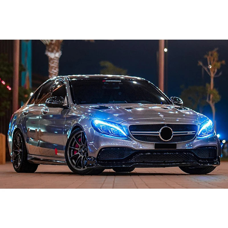 Car Modification Front Rear Bumper Grille Spoiler Lip Body Kit For  C-Class W205 Pre To C63 2015-2018