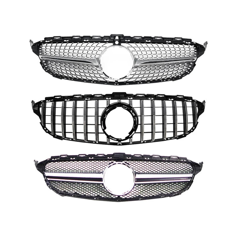 Car Modification Front Rear Bumper Grille Spoiler Lip Body Kit For  C-Class W205 Pre To C63 2015-2018